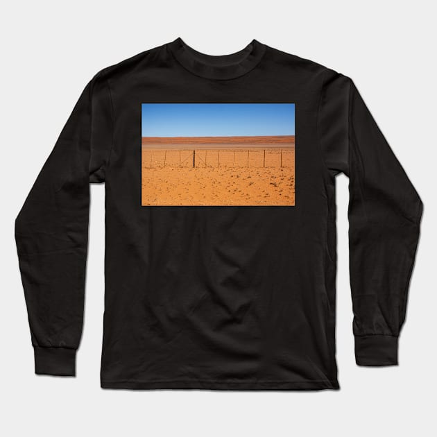 Fence across the desert. Long Sleeve T-Shirt by sma1050